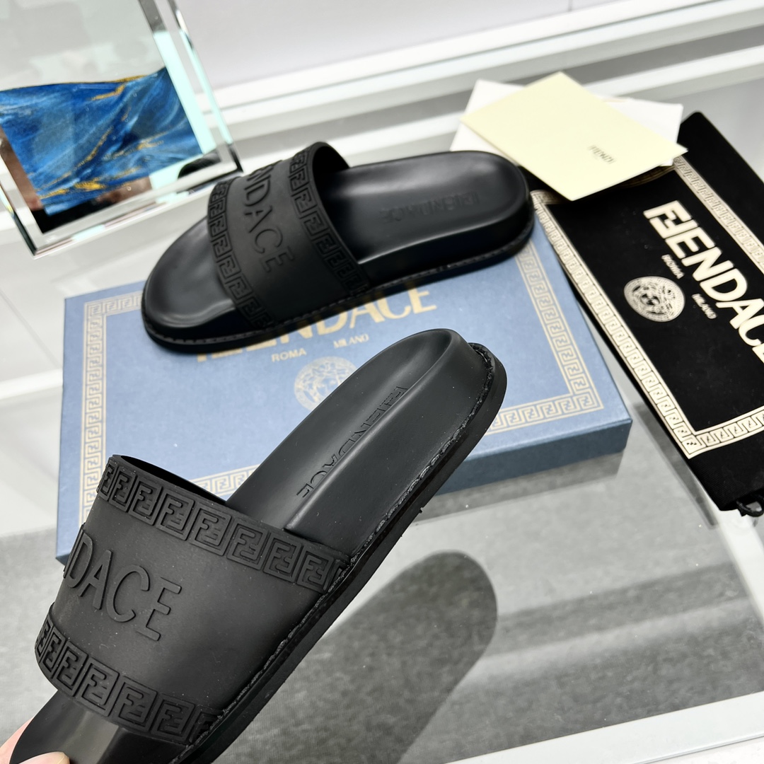 Versace x Fendi Fendace Logo  Sliders - FashionPlug