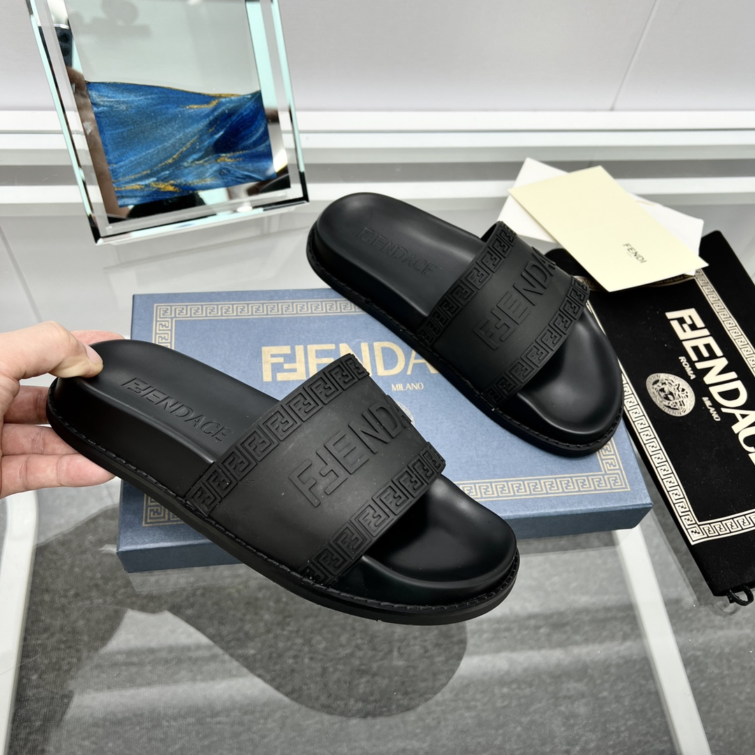 Versace x Fendi Fendace Logo  Sliders - FashionPlug