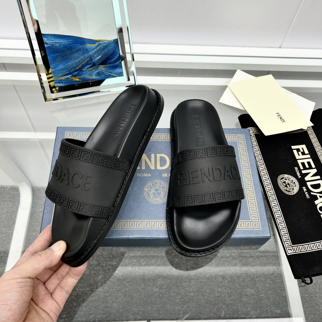 Versace x Fendi Fendace Logo  Sliders - FashionPlug