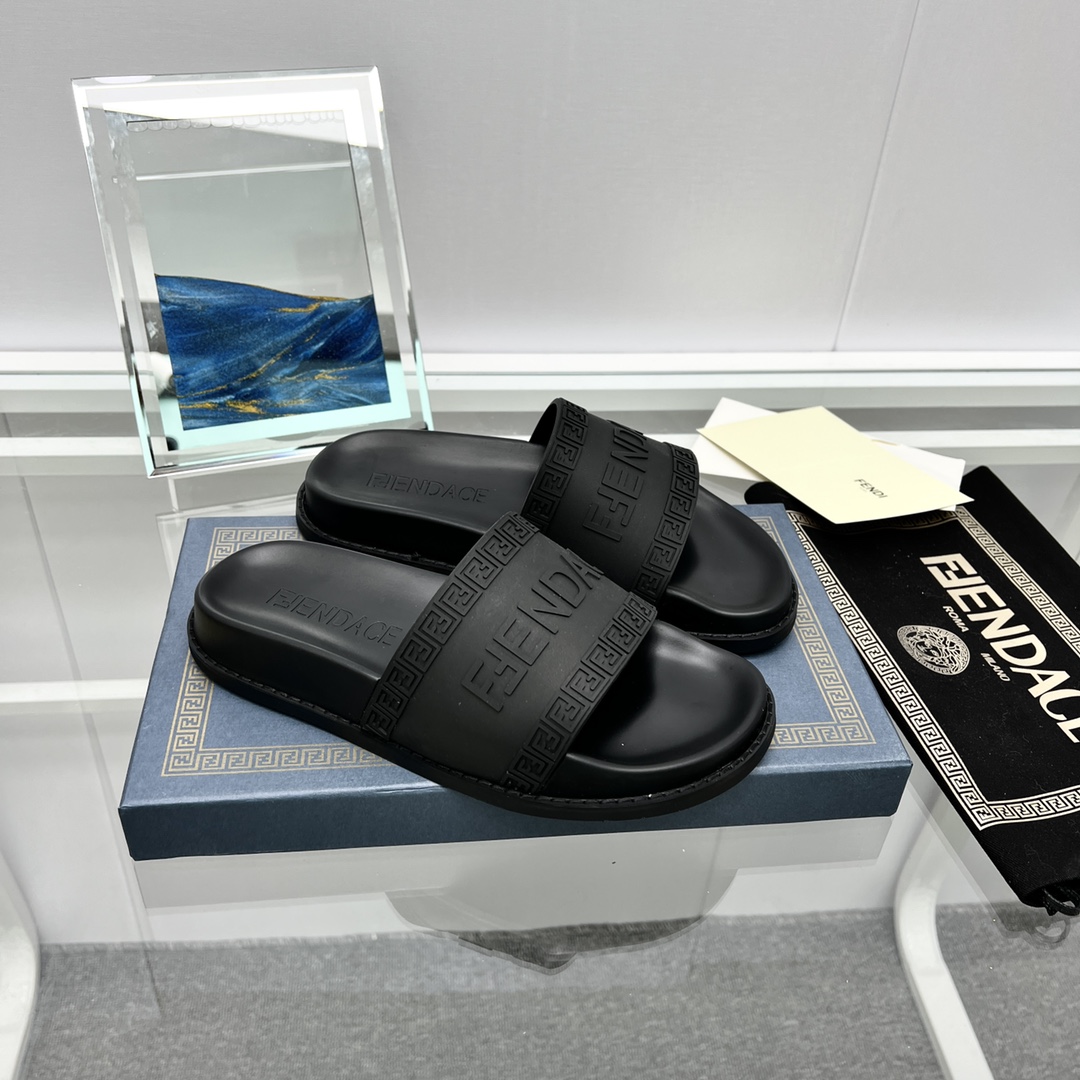 Versace x Fendi Fendace Logo  Sliders - FashionPlug