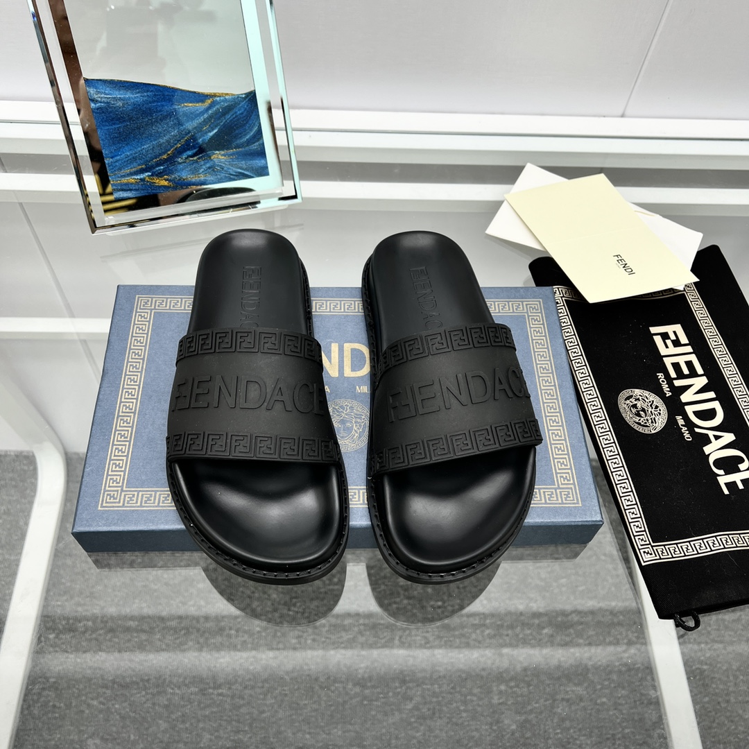 Versace x Fendi Fendace Logo  Sliders - FashionPlug