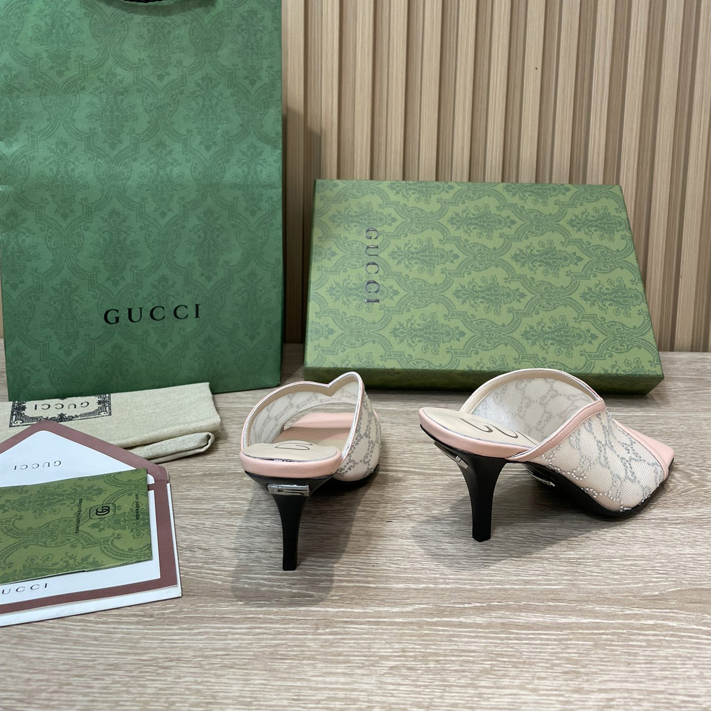 Gucci Women's GG Sandal With Heel Height Of 7.5cm - FashionPlug