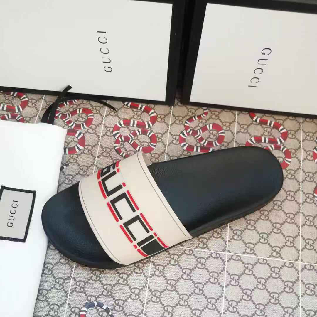 Gucci Logo Slide Sandal - FashionPlug