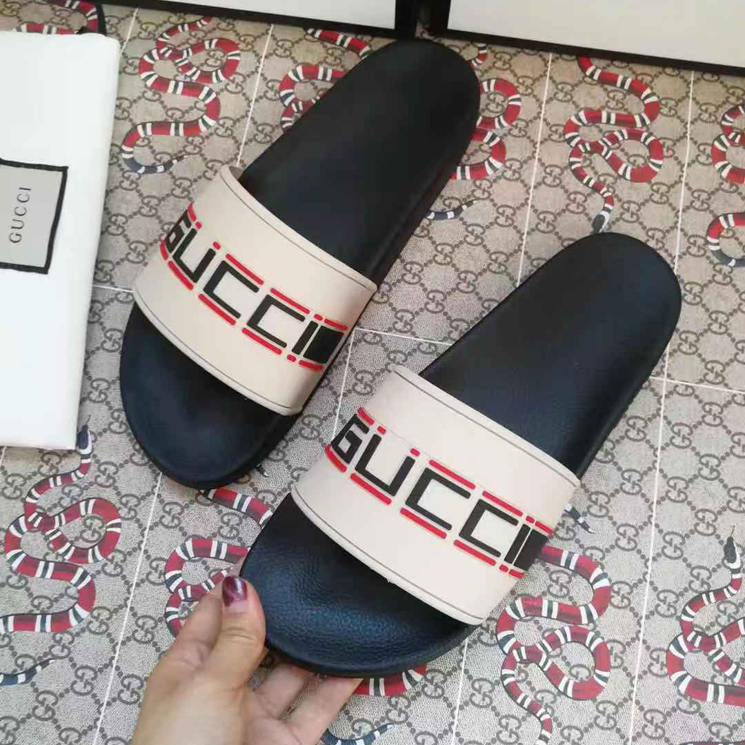 Gucci Logo Slide Sandal - FashionPlug