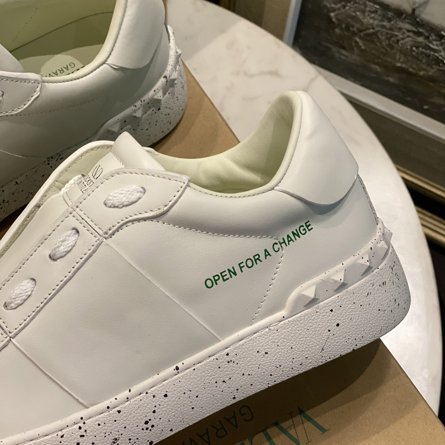 Valenti  Open For A Change Sneaker In Bio-Based Material In White - FashionPlug