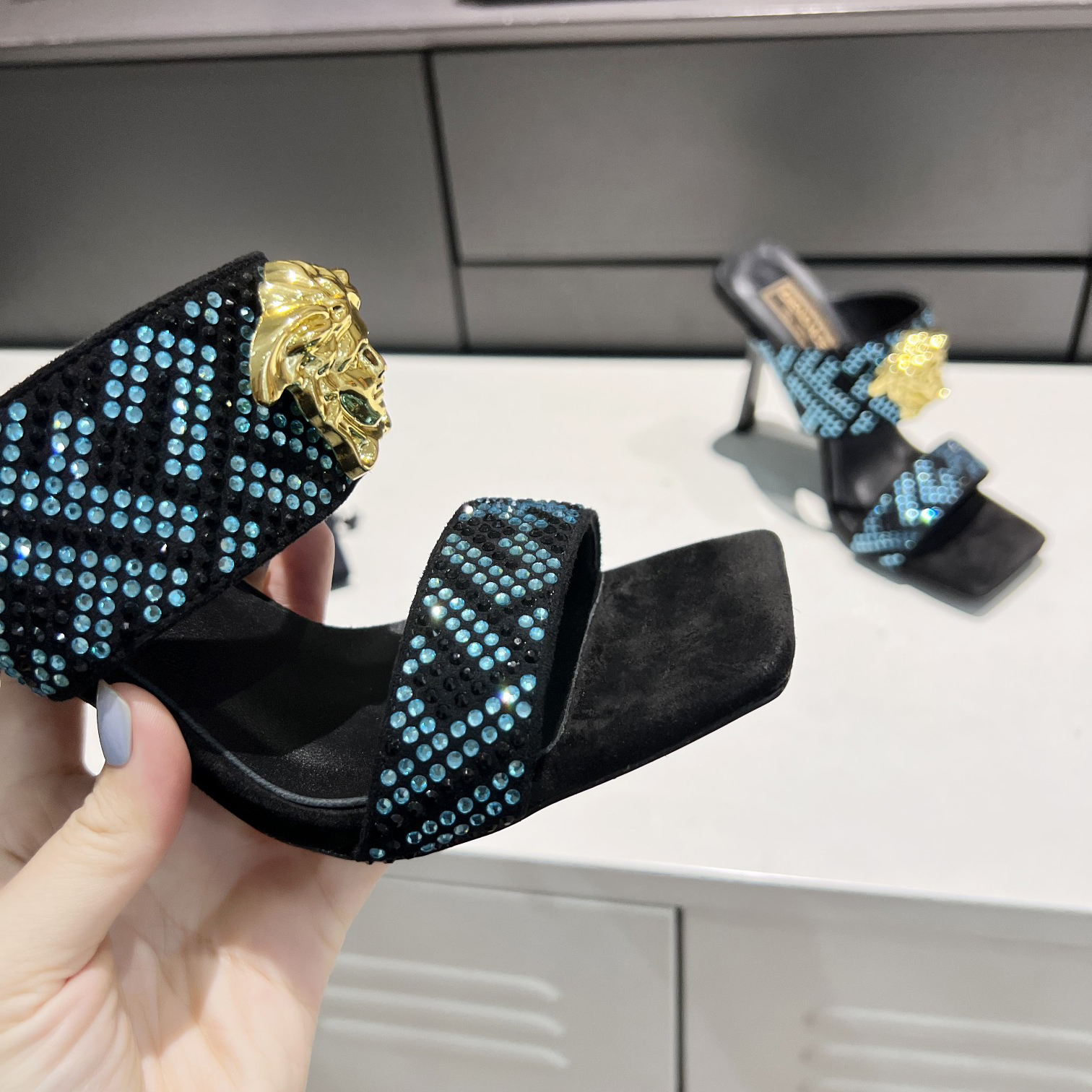 Versace Fendace  FF Jacquard Mules - FashionPlug