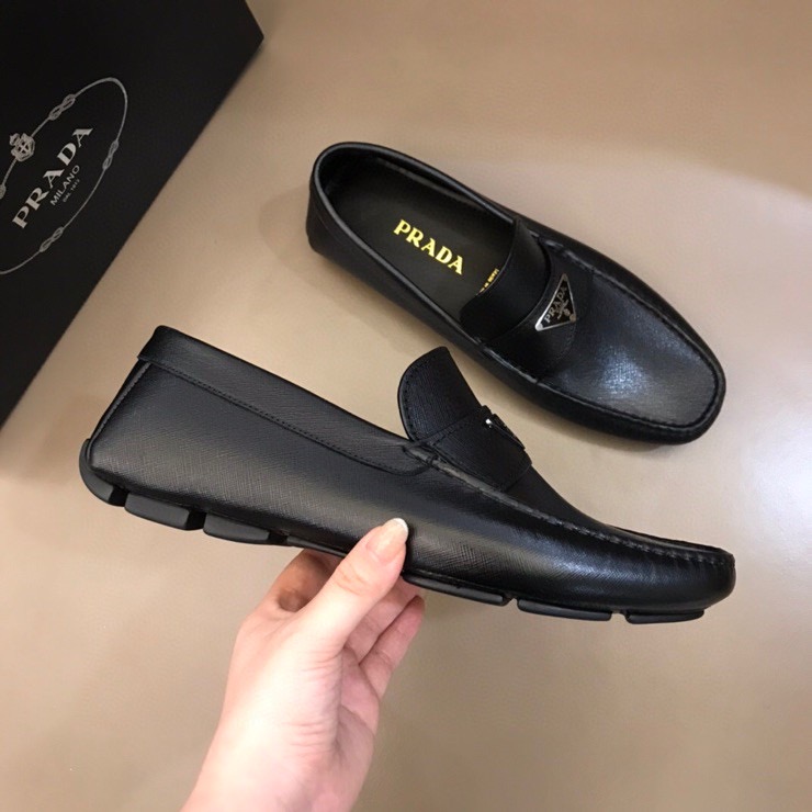 Prada Logo Loafers(Upon UK Size) - FashionPlug