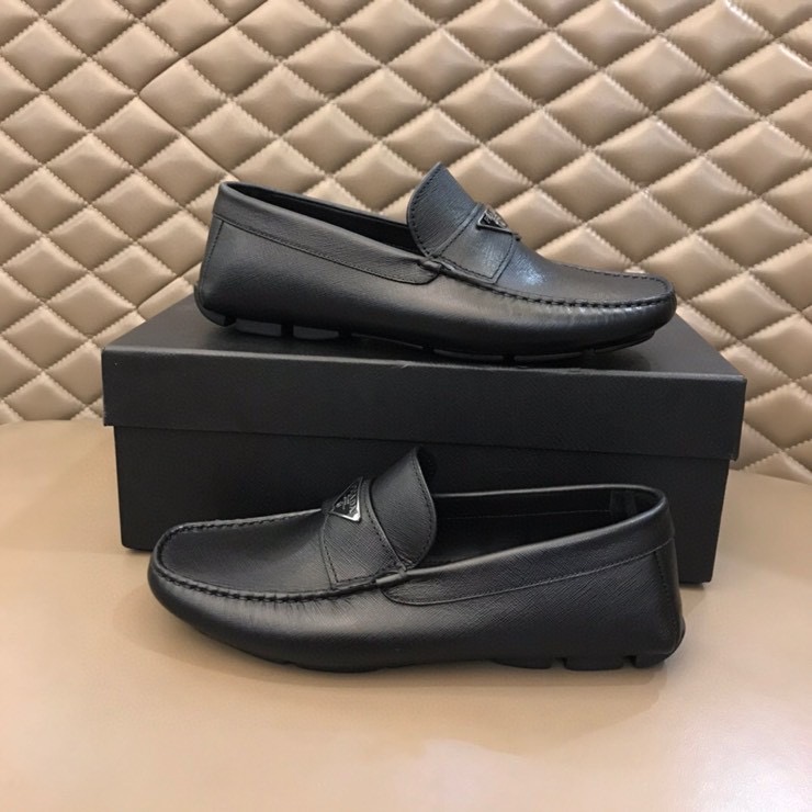Prada Logo Loafers(Upon UK Size) - FashionPlug