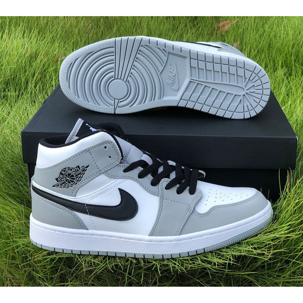 Air Jordan 1 Mid “Light Smoke Grey” Sneaker - FashionPlug