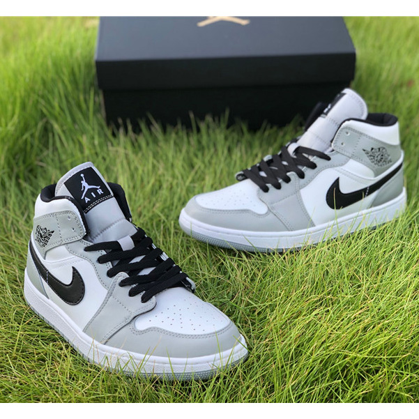 Air Jordan 1 Mid “Light Smoke Grey” Sneaker - FashionPlug