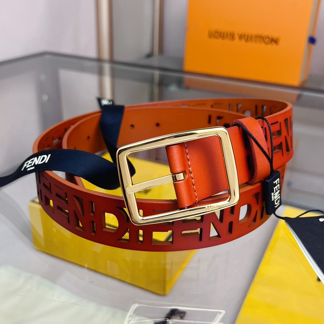 Fendi Leather Belt  - FashionPlug