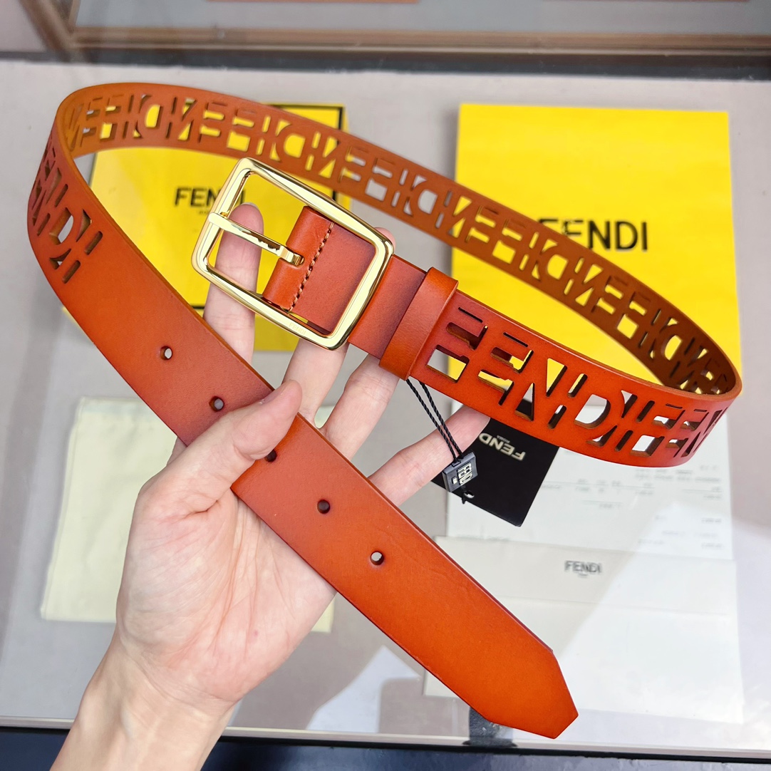 Fendi Leather Belt  - FashionPlug