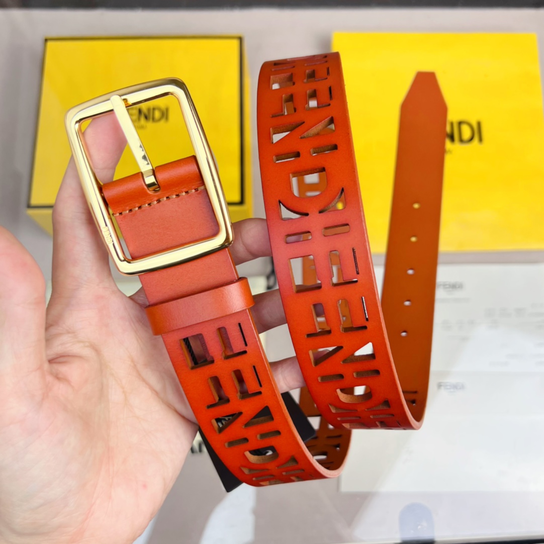 Fendi Leather Belt  - FashionPlug
