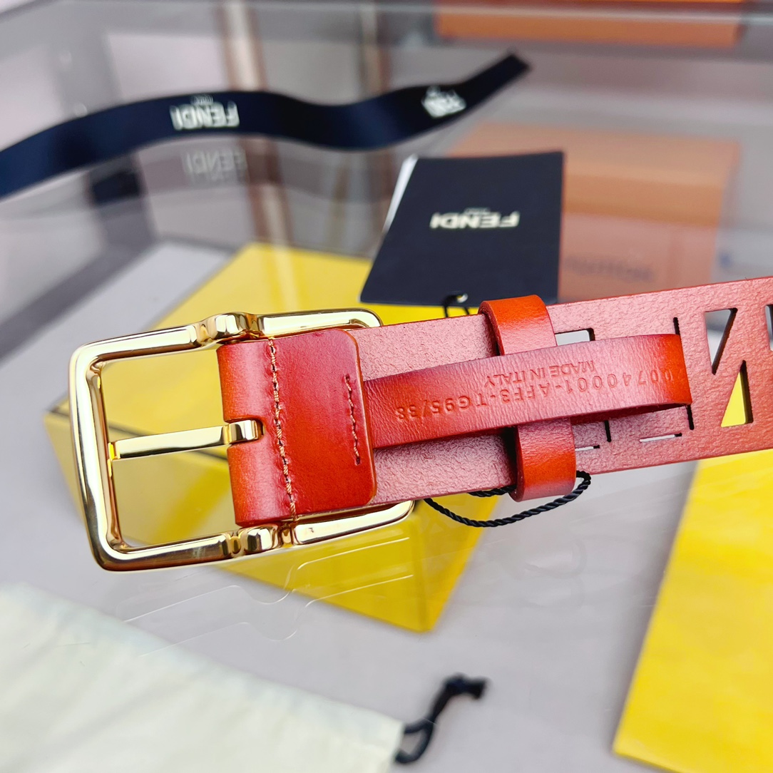 Fendi Leather Belt  - FashionPlug