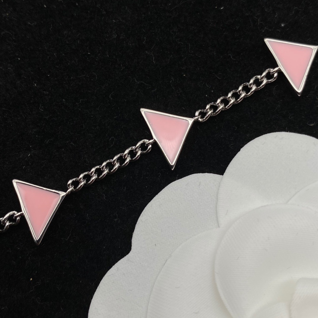 Prada Symbole Bracelet In Alabaster Pink - FashionPlug