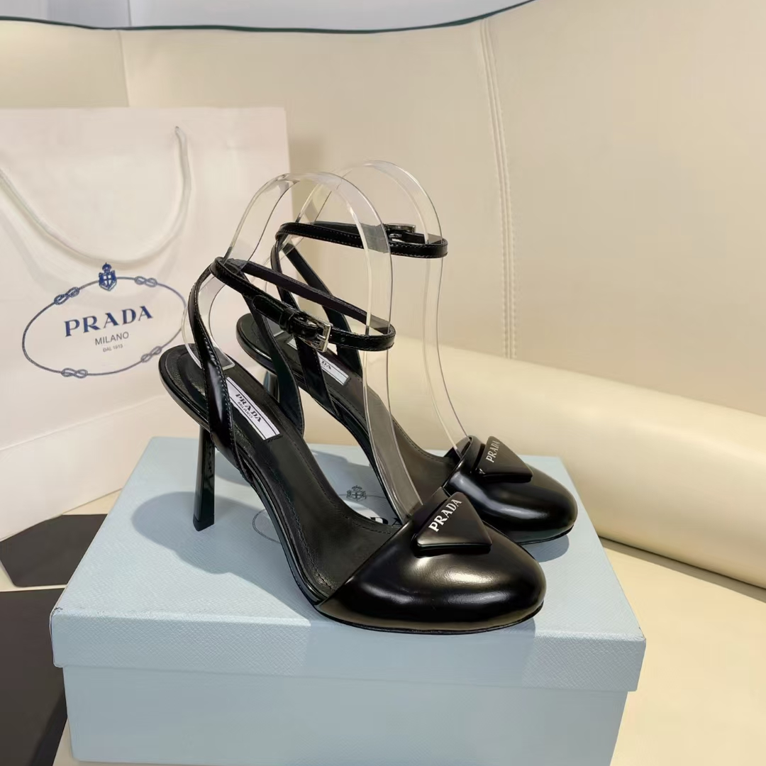 Prada Patent Leather Sling-Back Pumps - FashionPlug