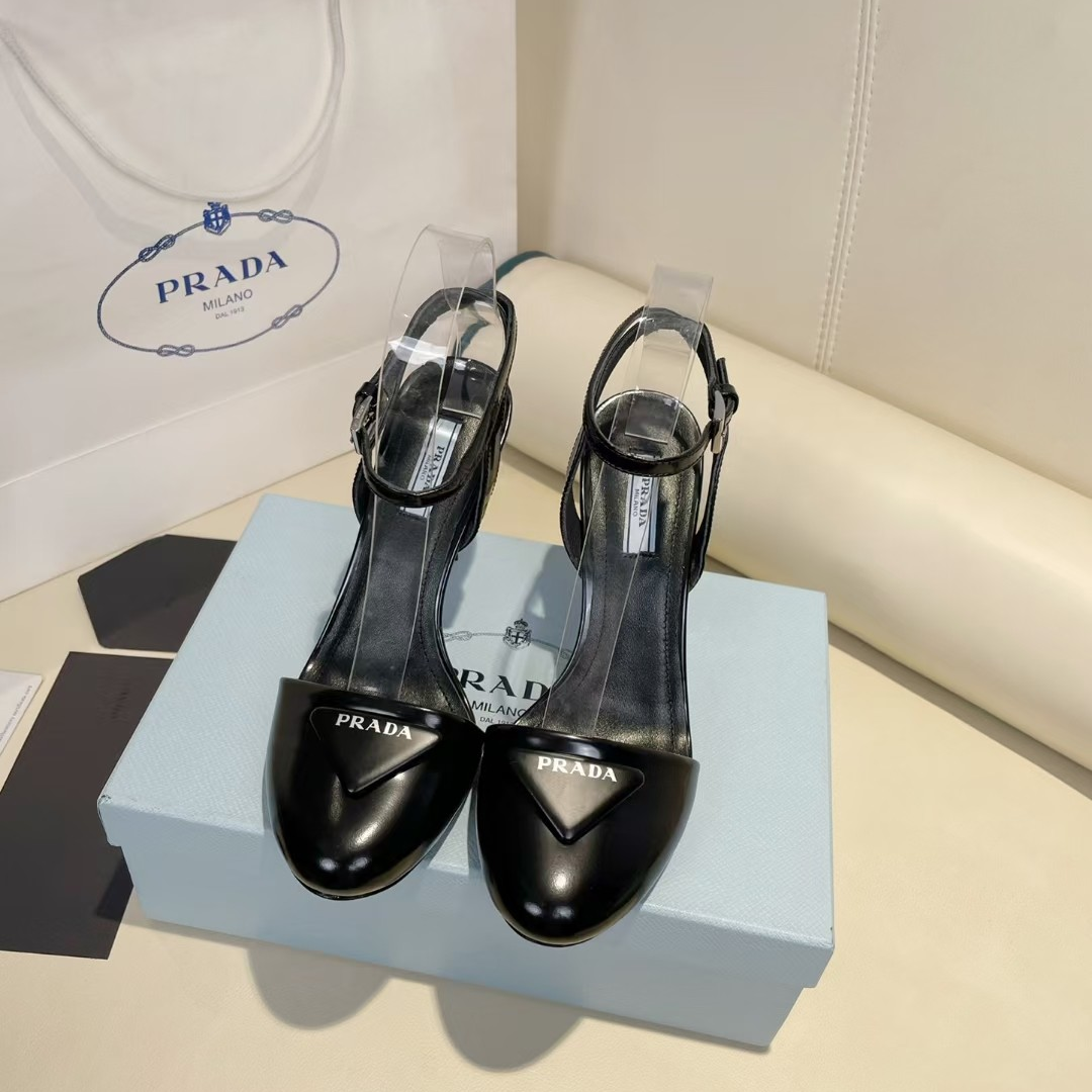 Prada Patent Leather Sling-Back Pumps - FashionPlug