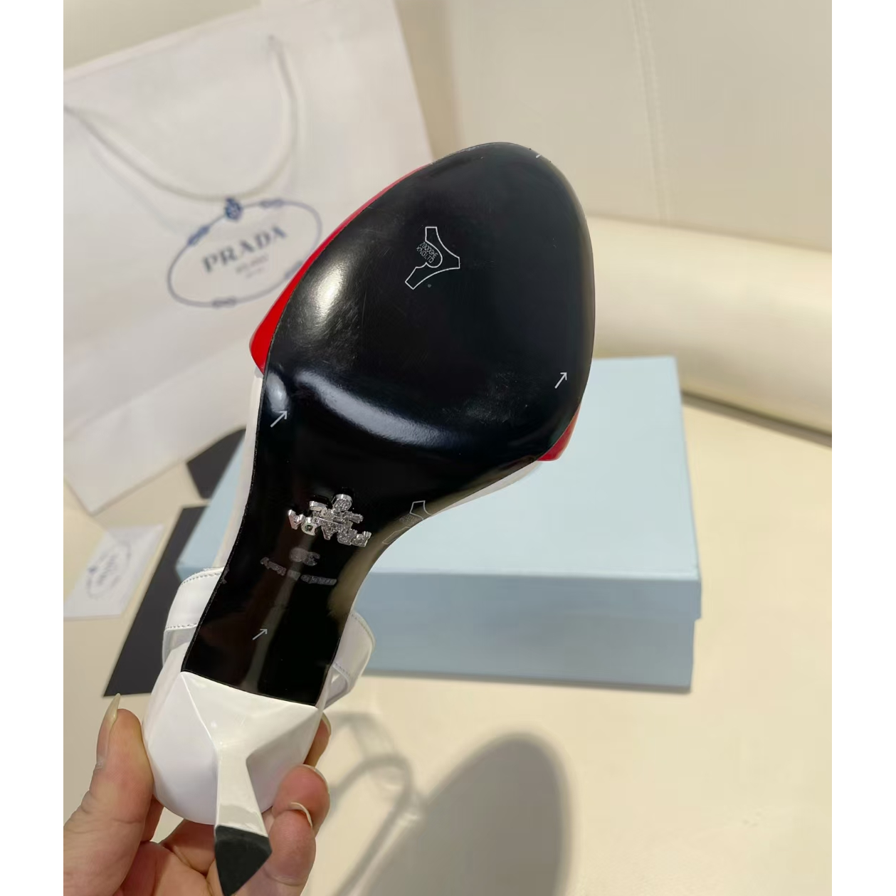 Prada Patent Leather Sling-Back Pumps - FashionPlug