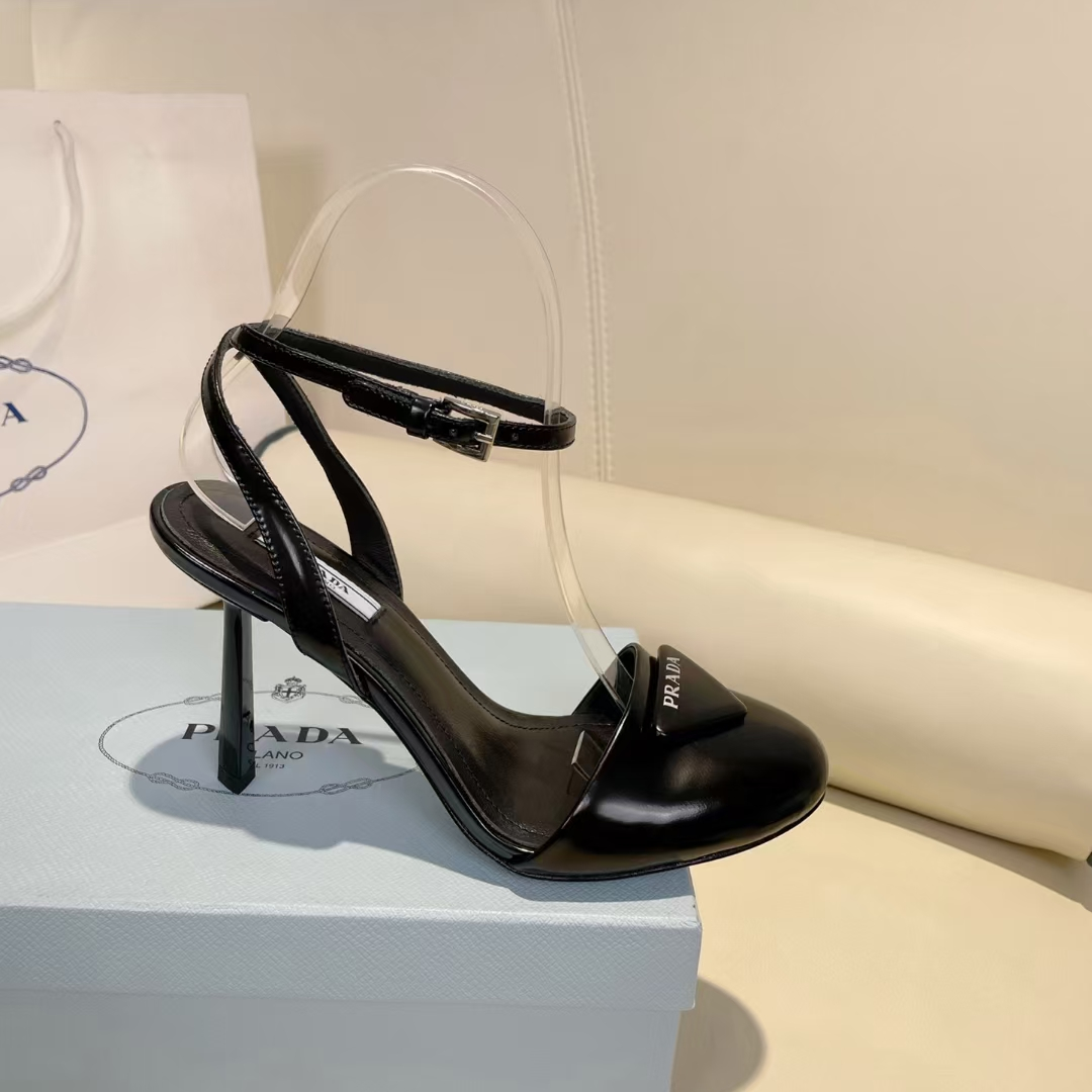 Prada Patent Leather Sling-Back Pumps - FashionPlug