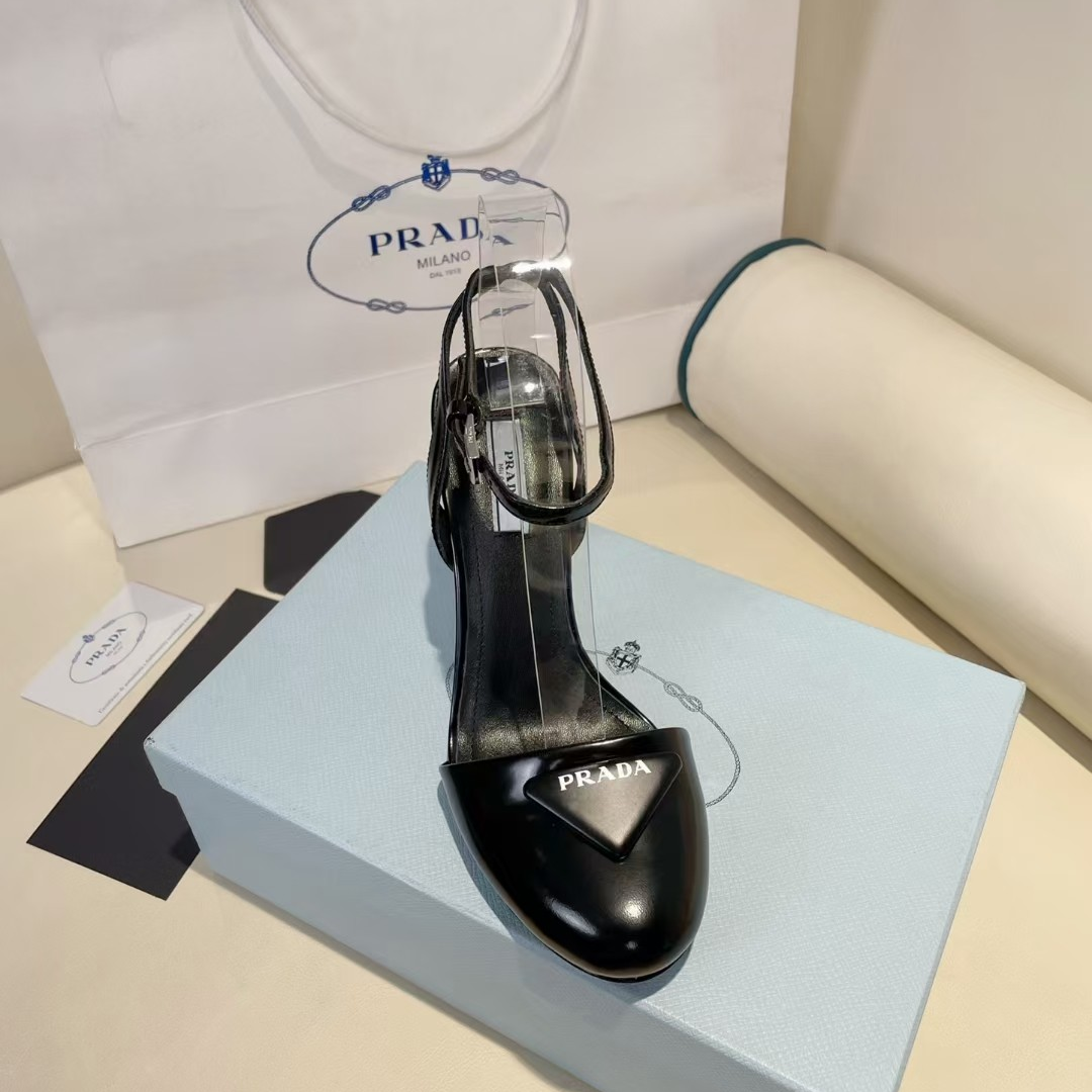 Prada Patent Leather Sling-Back Pumps - FashionPlug