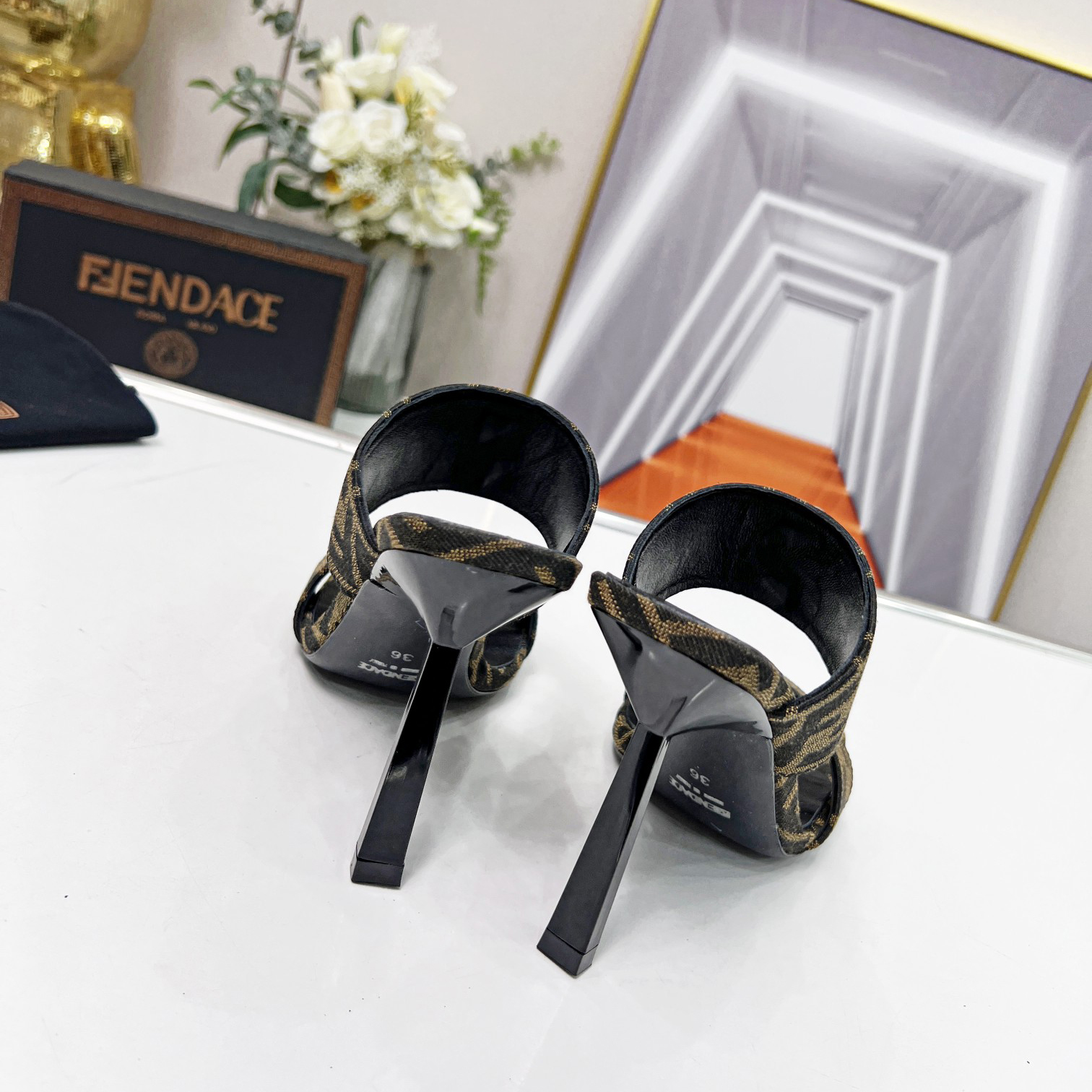 Versace Fendace  FF Jacquard Mules - FashionPlug