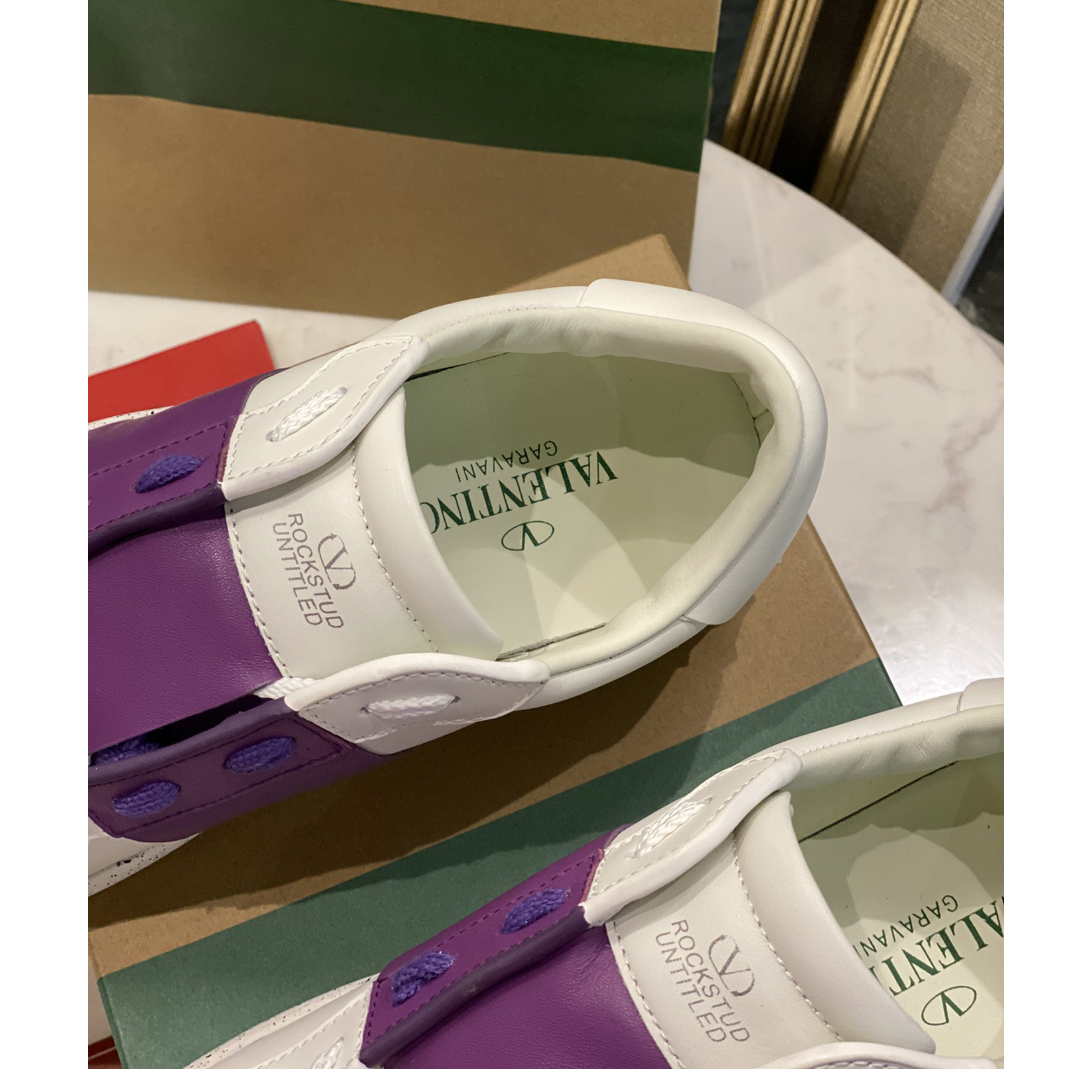 Valenti Open For A Change Sneaker In Bio-Based Material In White/Sunset Purple - FashionPlug