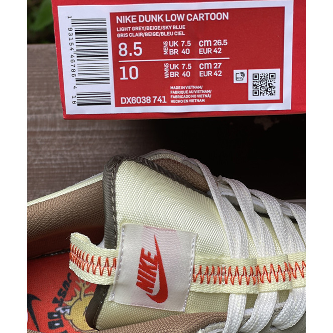 Nike Dunk Low “Cartoon” Sneaker   DX6038-741 - FashionPlug