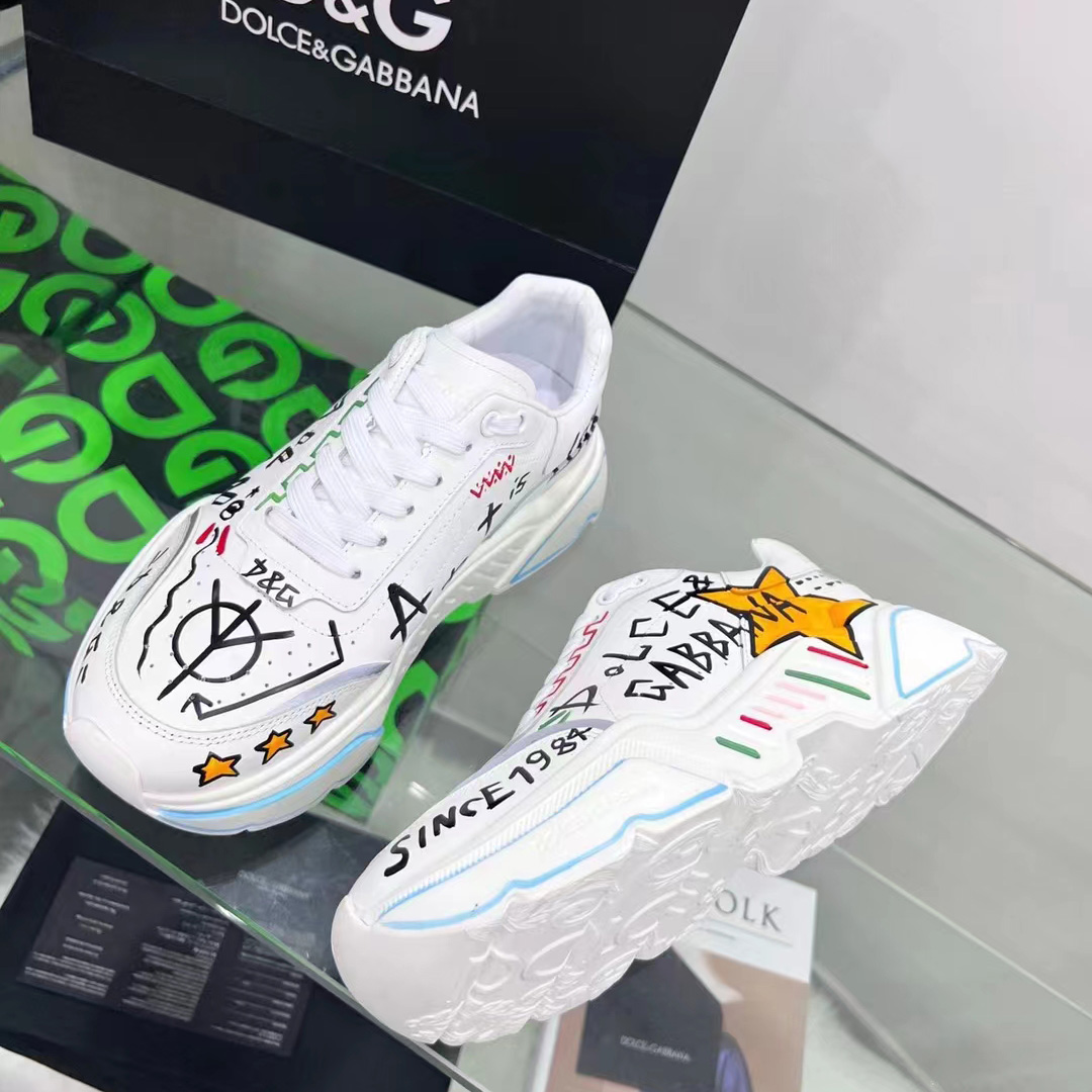 Dolce & Gabbana Calfskin Nappa Daymaster Sneakers - FashionPlug