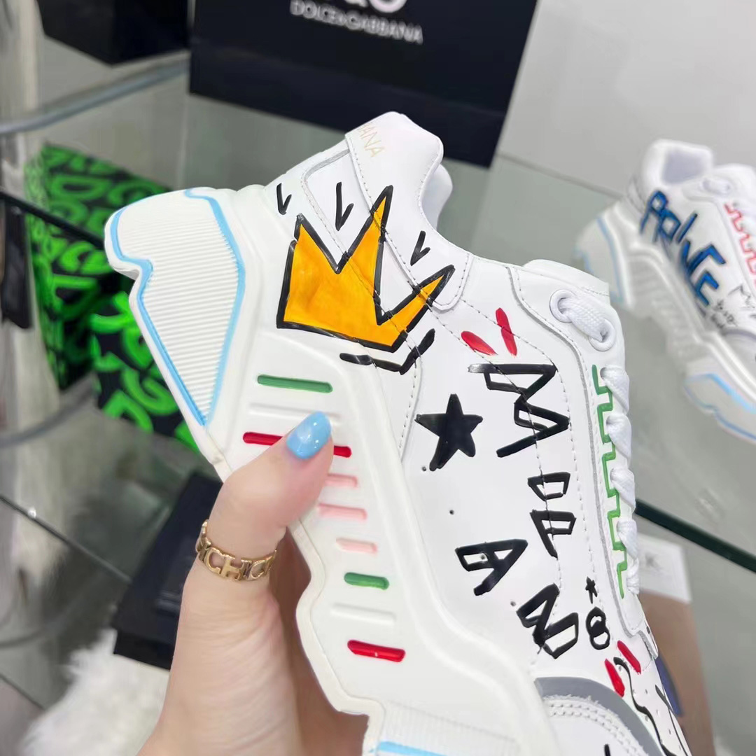 Dolce & Gabbana Calfskin Nappa Daymaster Sneakers - FashionPlug