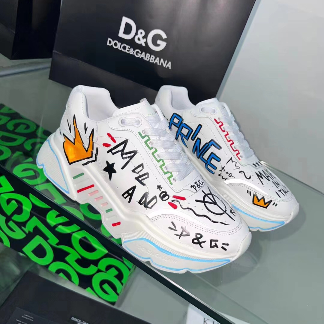 Dolce & Gabbana Calfskin Nappa Daymaster Sneakers - FashionPlug