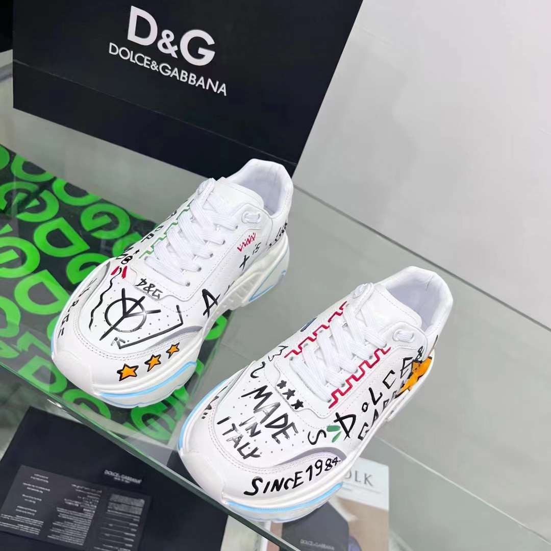 Dolce & Gabbana Calfskin Nappa Daymaster Sneakers - FashionPlug