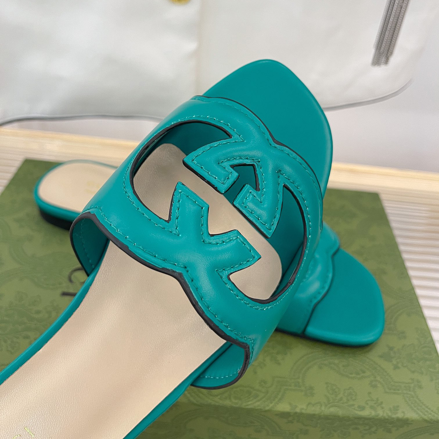 Gucci Women's Interlocking G Cut-Out Slide Sandal - FashionPlug