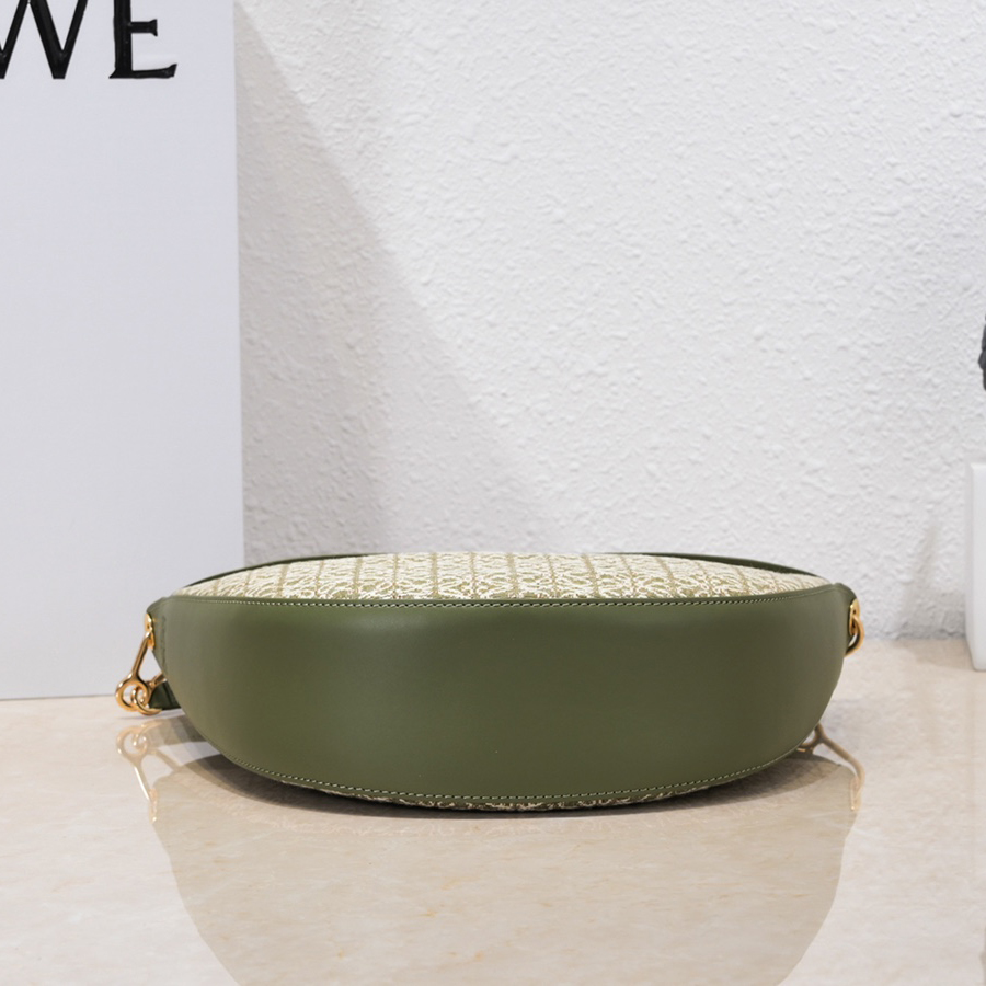 Loewe Luna Bag In Anagram Jacquard And Classic Calfskin(29.5-27-8cm) - FashionPlug