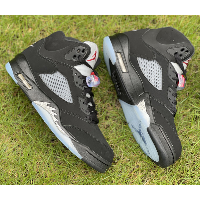 Air Jordan 5 “Metallic Black” Sneaker   845035 003 - FashionPlug