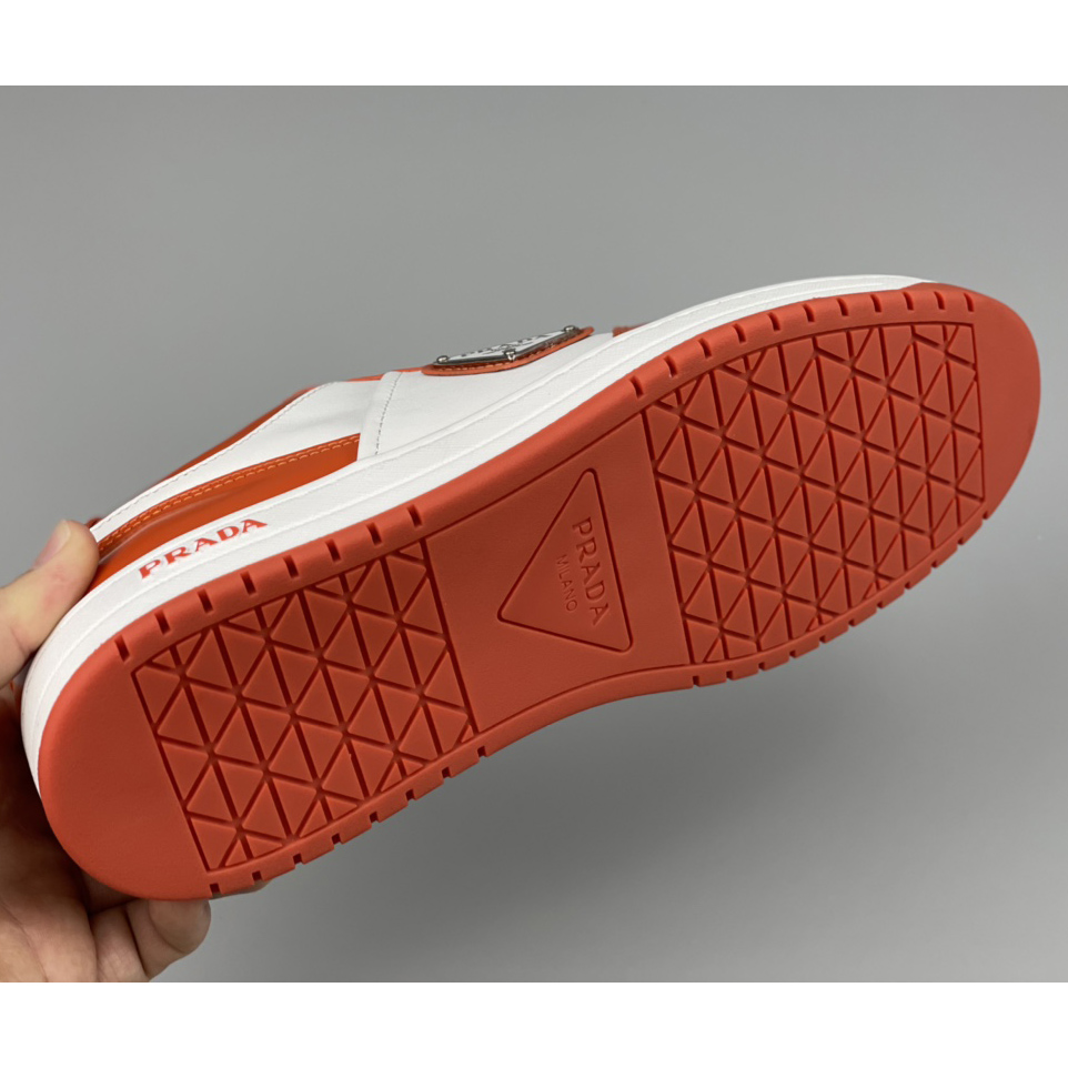 Prada Downtown Leather Sneakers - FashionPlug