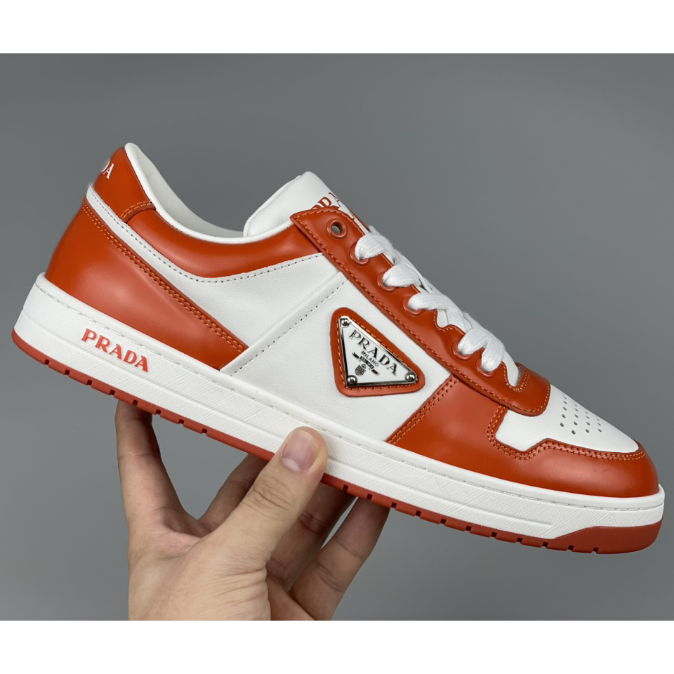 Prada Downtown Leather Sneakers - FashionPlug