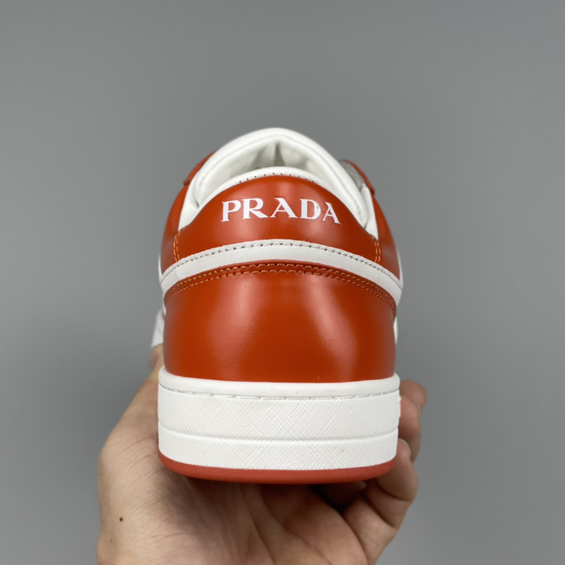 Prada Downtown Leather Sneakers - FashionPlug