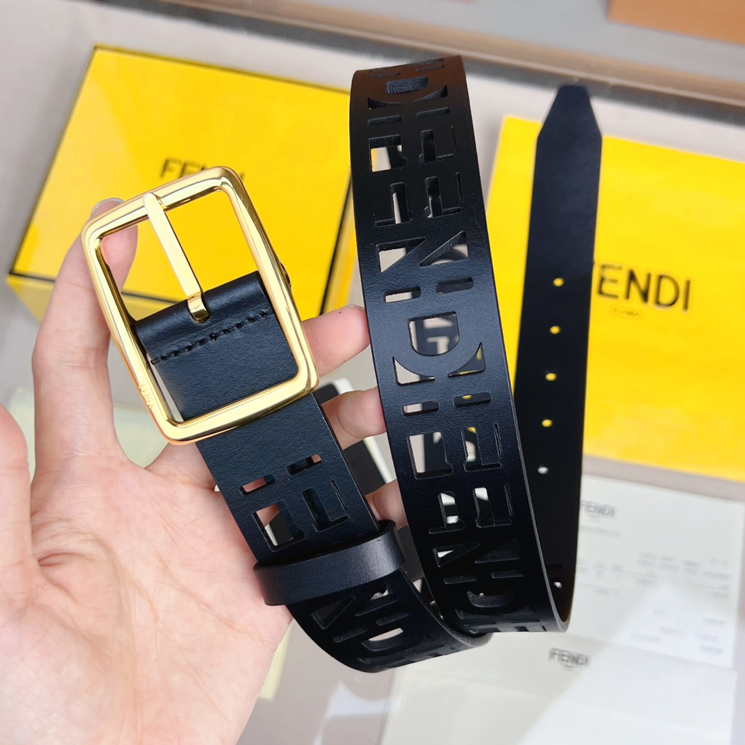 Fendi Leather Belt  - FashionPlug