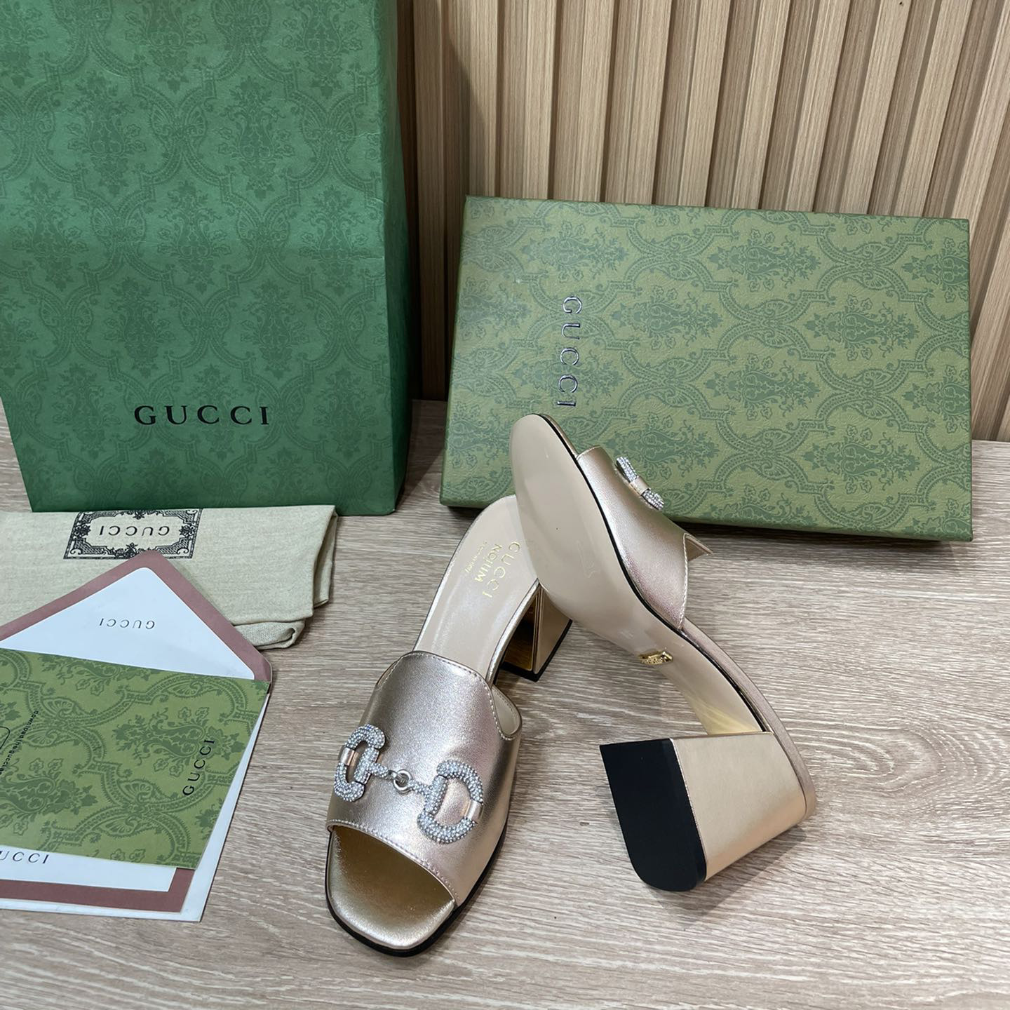 Gucci Women's Gucci Nojum Sandal With Heel Height Of 7.5cm - FashionPlug