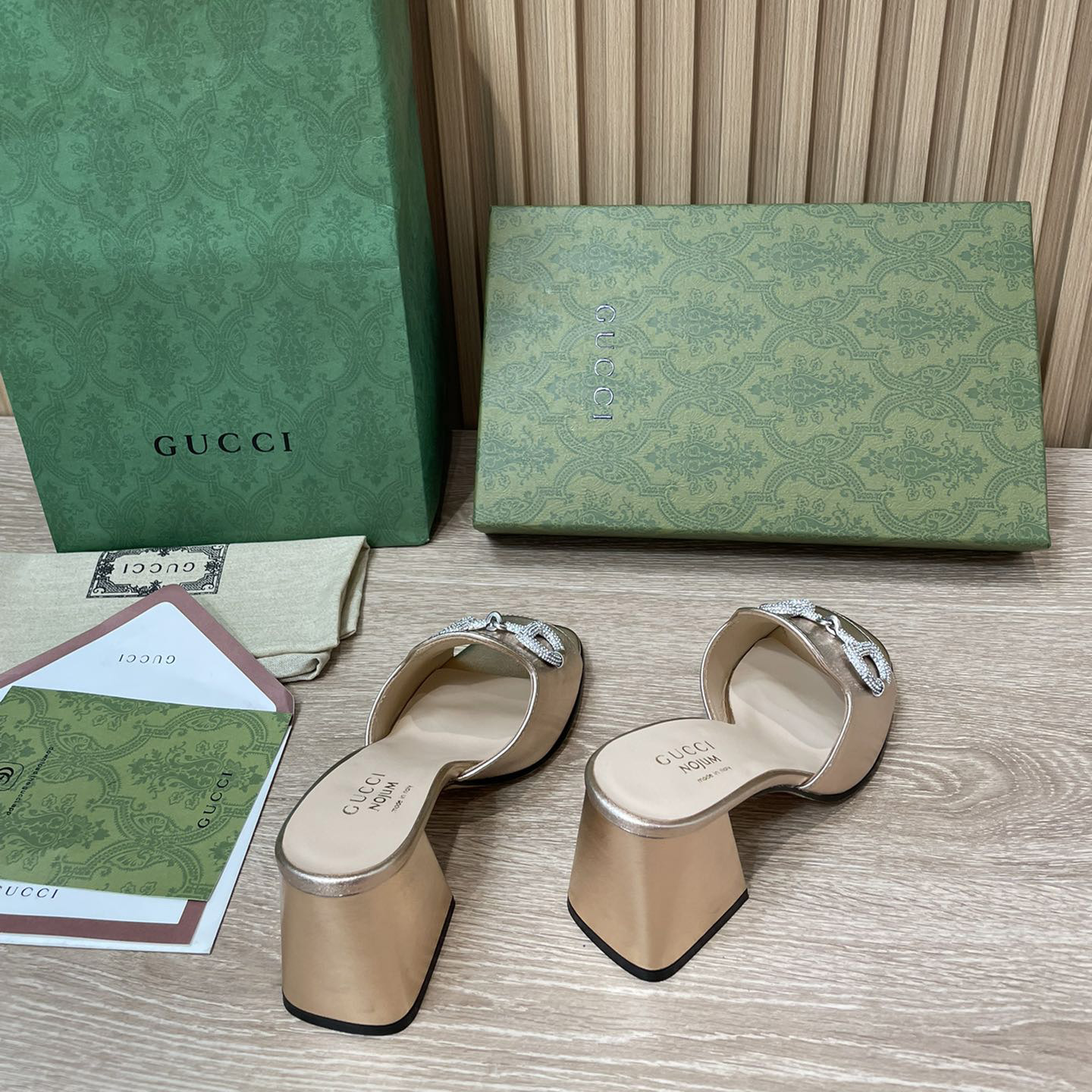Gucci Women's Gucci Nojum Sandal With Heel Height Of 7.5cm - FashionPlug