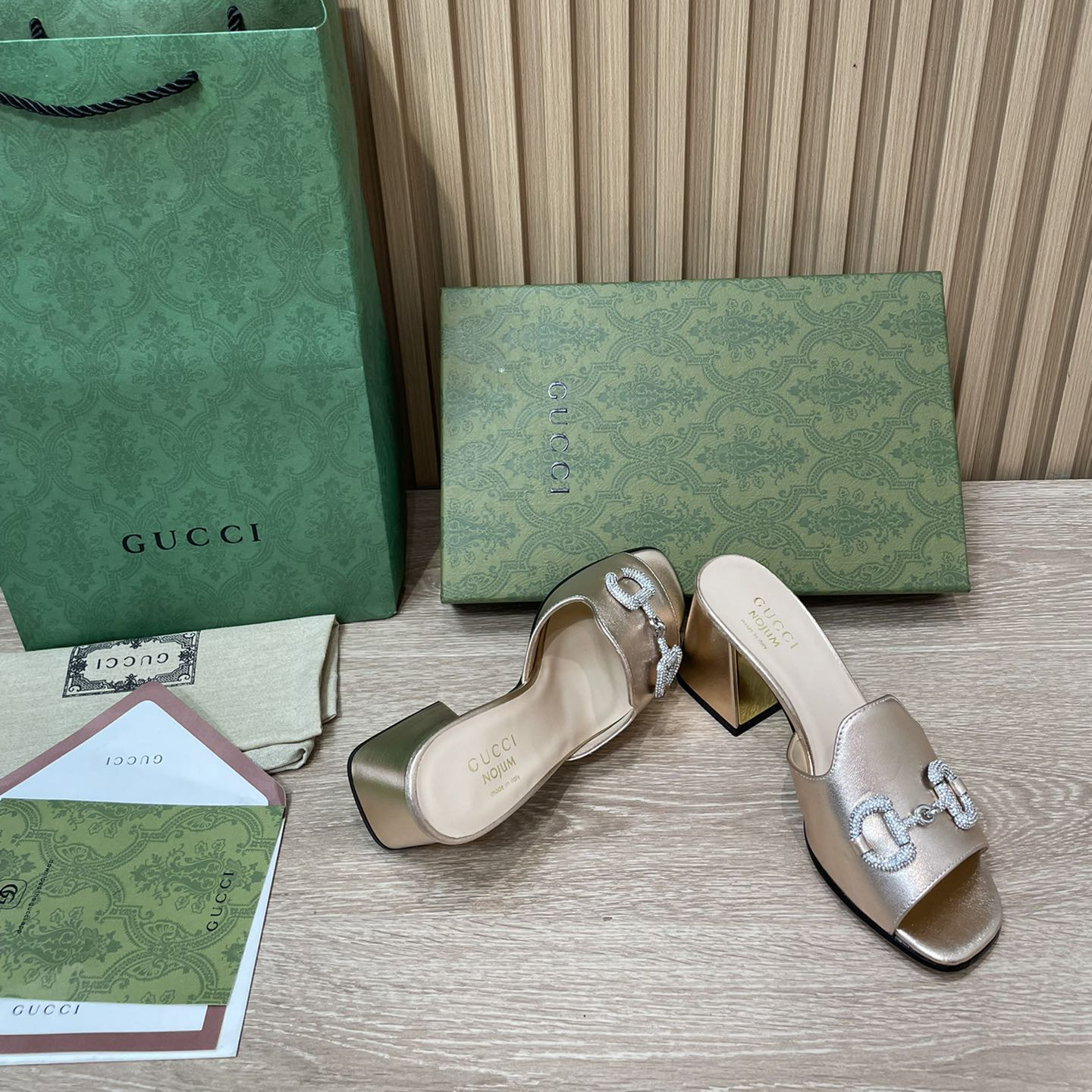 Gucci Women's Gucci Nojum Sandal With Heel Height Of 7.5cm - FashionPlug