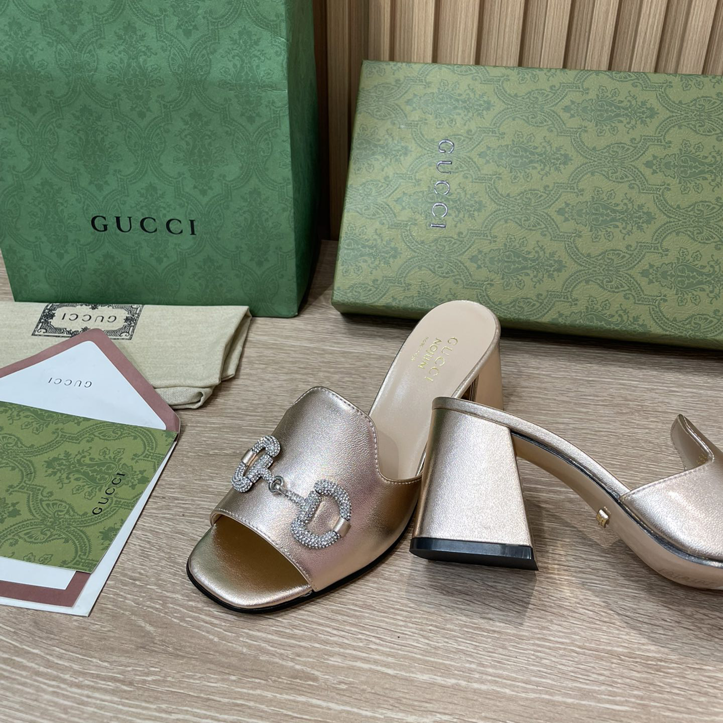 Gucci Women's Gucci Nojum Sandal With Heel Height Of 7.5cm - FashionPlug