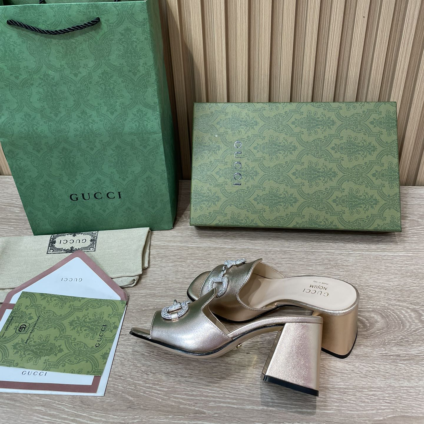 Gucci Women's Gucci Nojum Sandal With Heel Height Of 7.5cm - FashionPlug