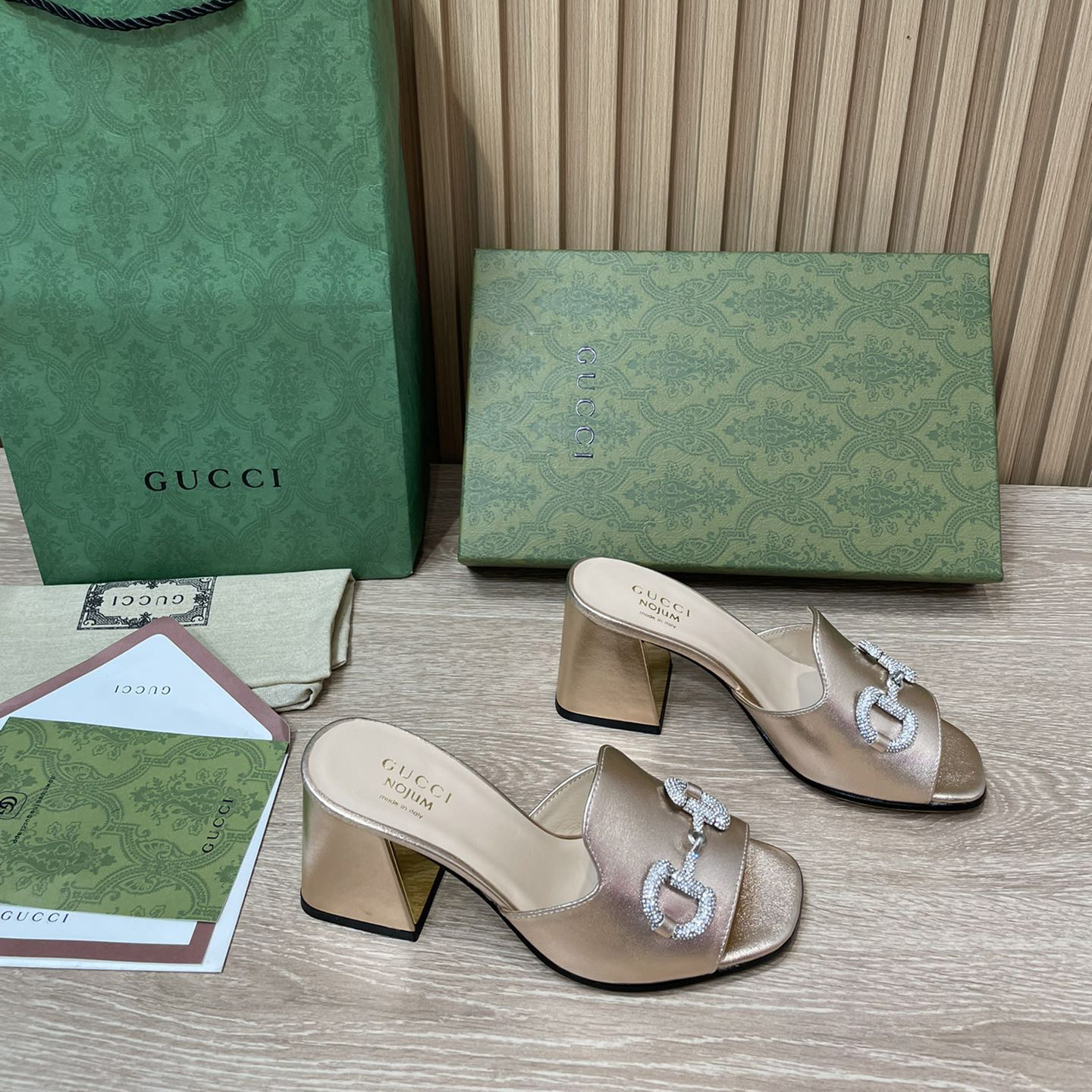 Gucci Women's Gucci Nojum Sandal With Heel Height Of 7.5cm - FashionPlug