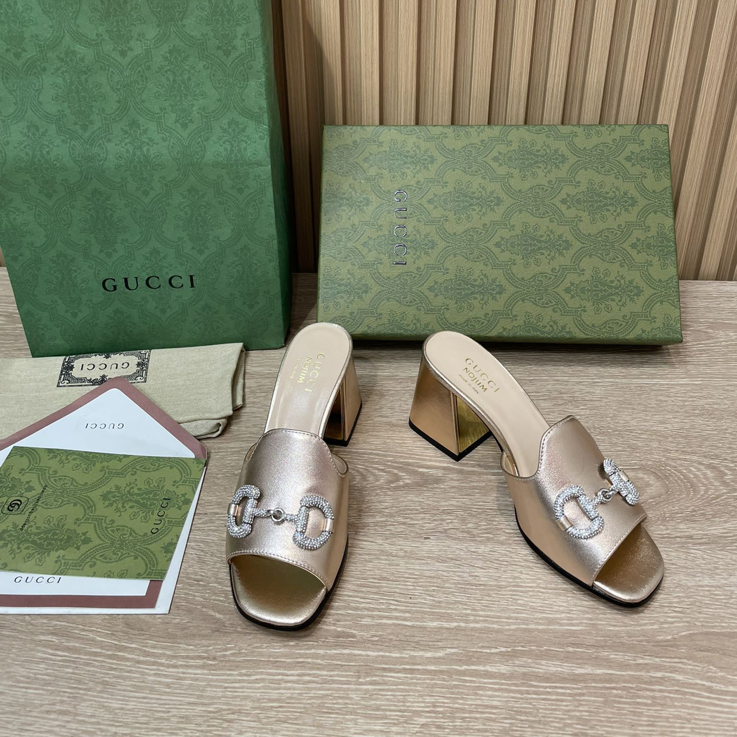 Gucci Women's Gucci Nojum Sandal With Heel Height Of 7.5cm - FashionPlug