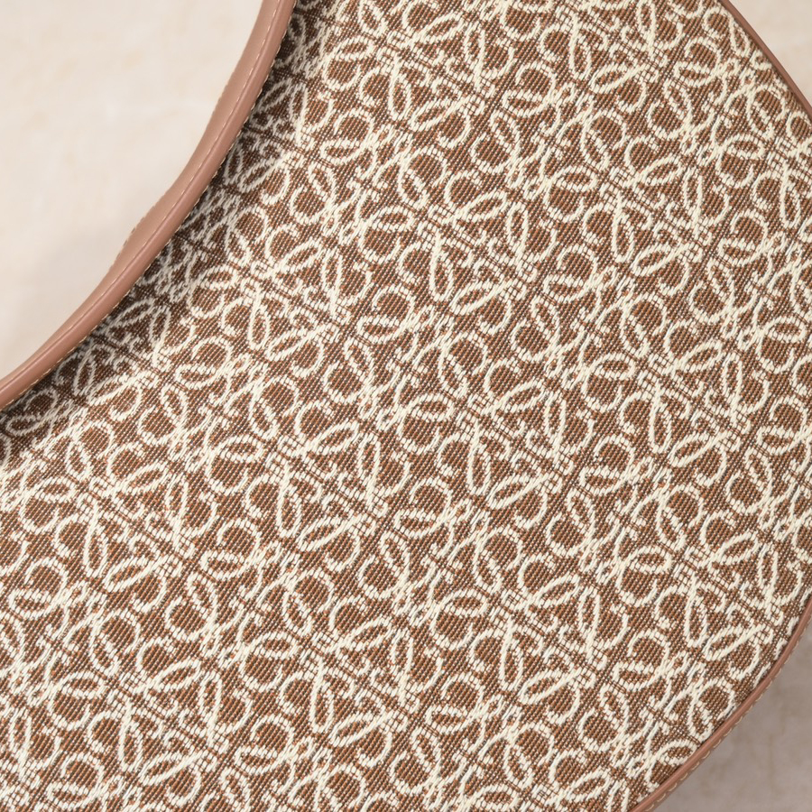 Loewe Luna Bag In Anagram Jacquard And Classic Calfskin(29.5-27-8cm) - FashionPlug