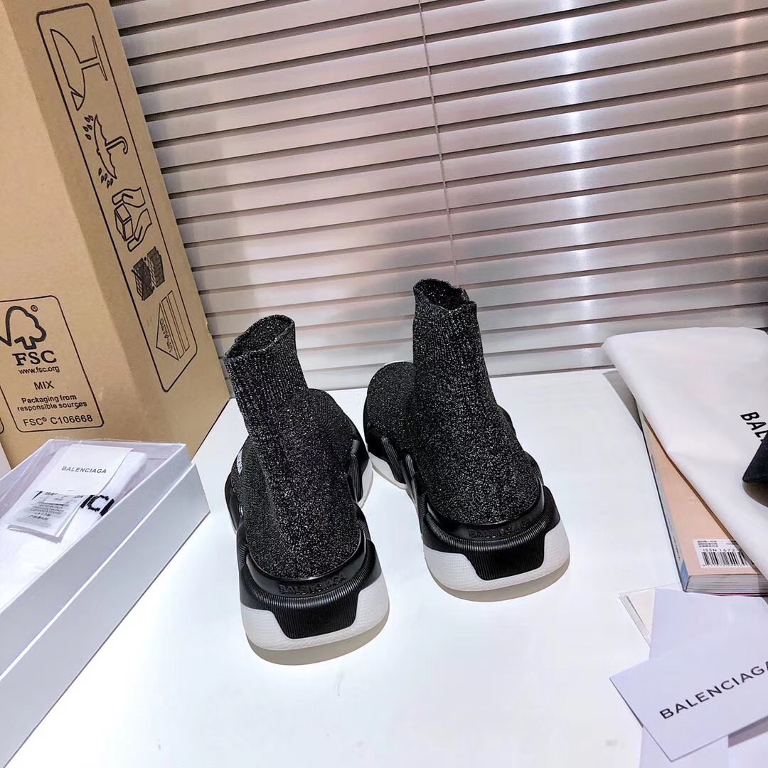 Balenciaga  Speed 2.0 Recycled Knit Sneaker  - FashionPlug
