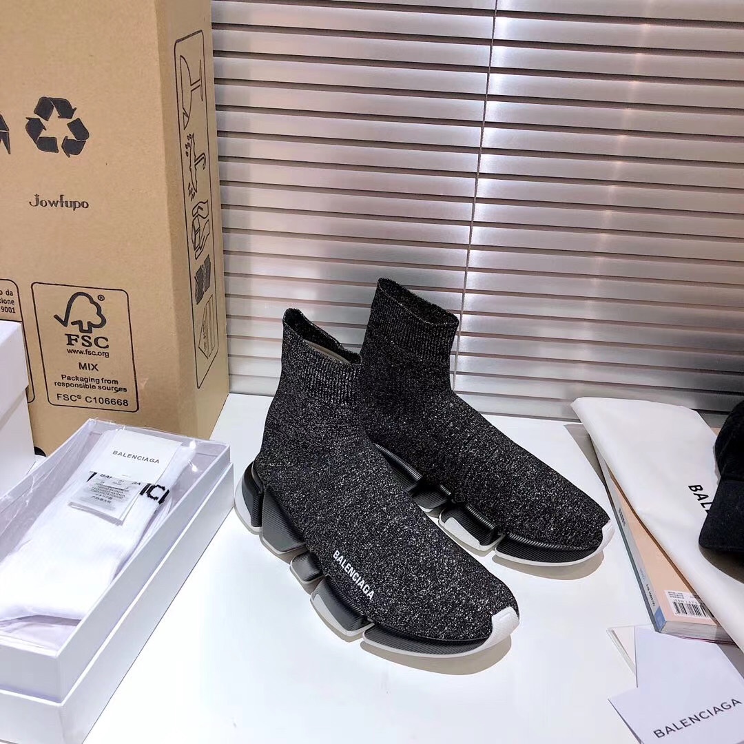 Balenciaga  Speed 2.0 Recycled Knit Sneaker  - FashionPlug