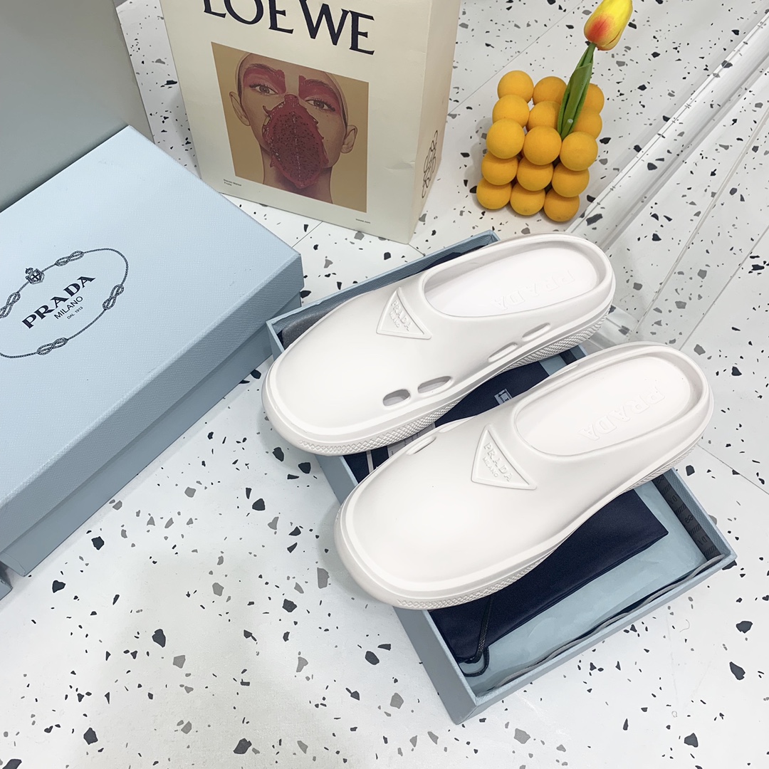 Prada Foam Rubber Mules - FashionPlug