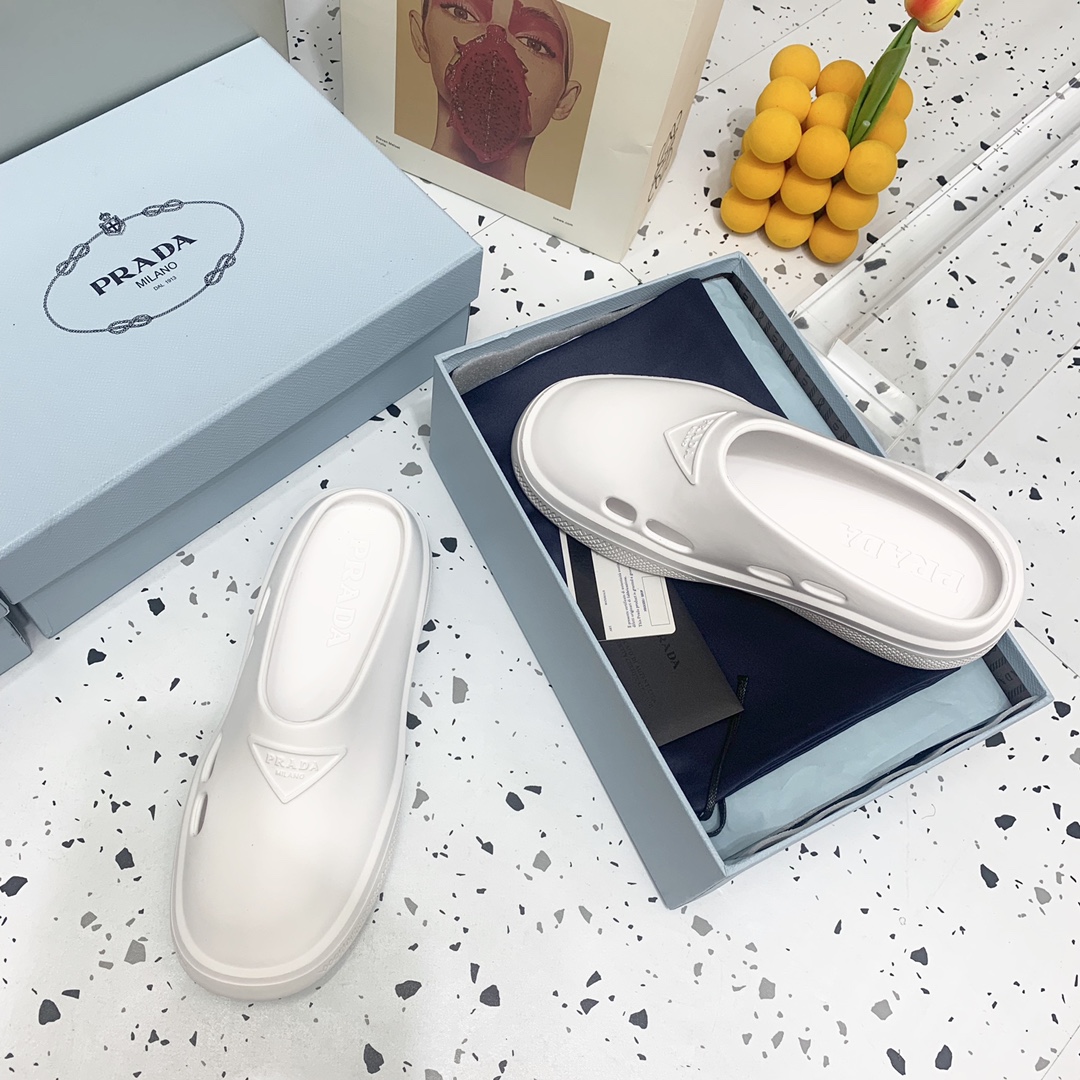 Prada Foam Rubber Mules - FashionPlug